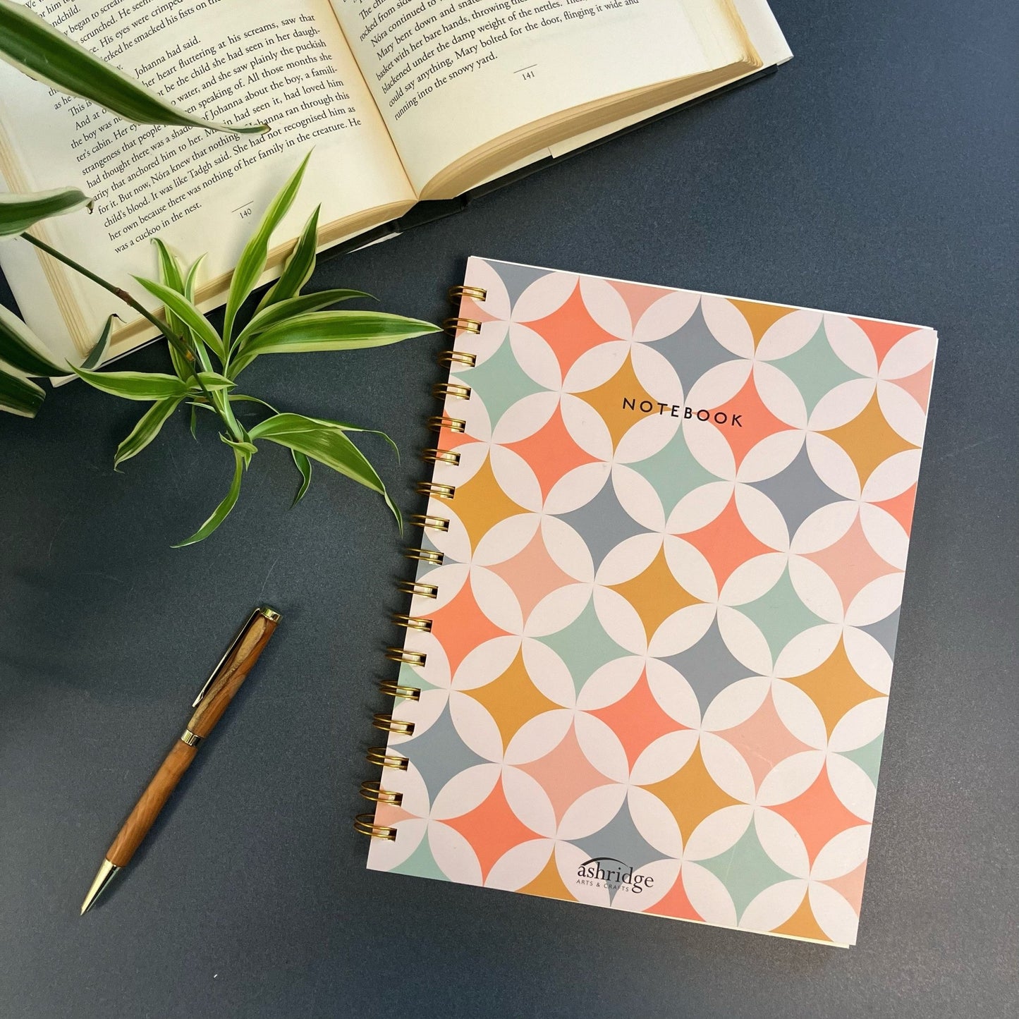 Geometric Spiral Notebook - The Willoughby Book ClubNon Book Product