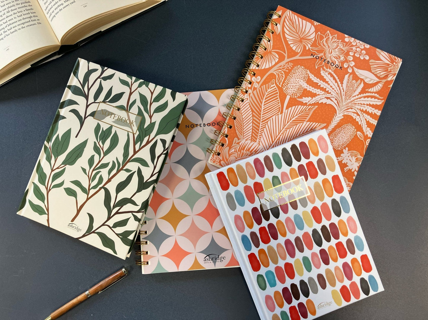 Geometric Spiral Notebook - The Willoughby Book ClubNon Book Product