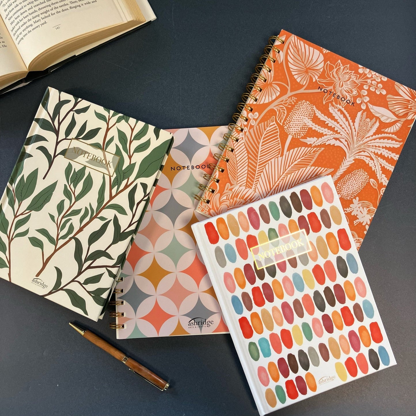 Watercolour Design Hardback Notebook - The Willoughby Book ClubNon Book Product