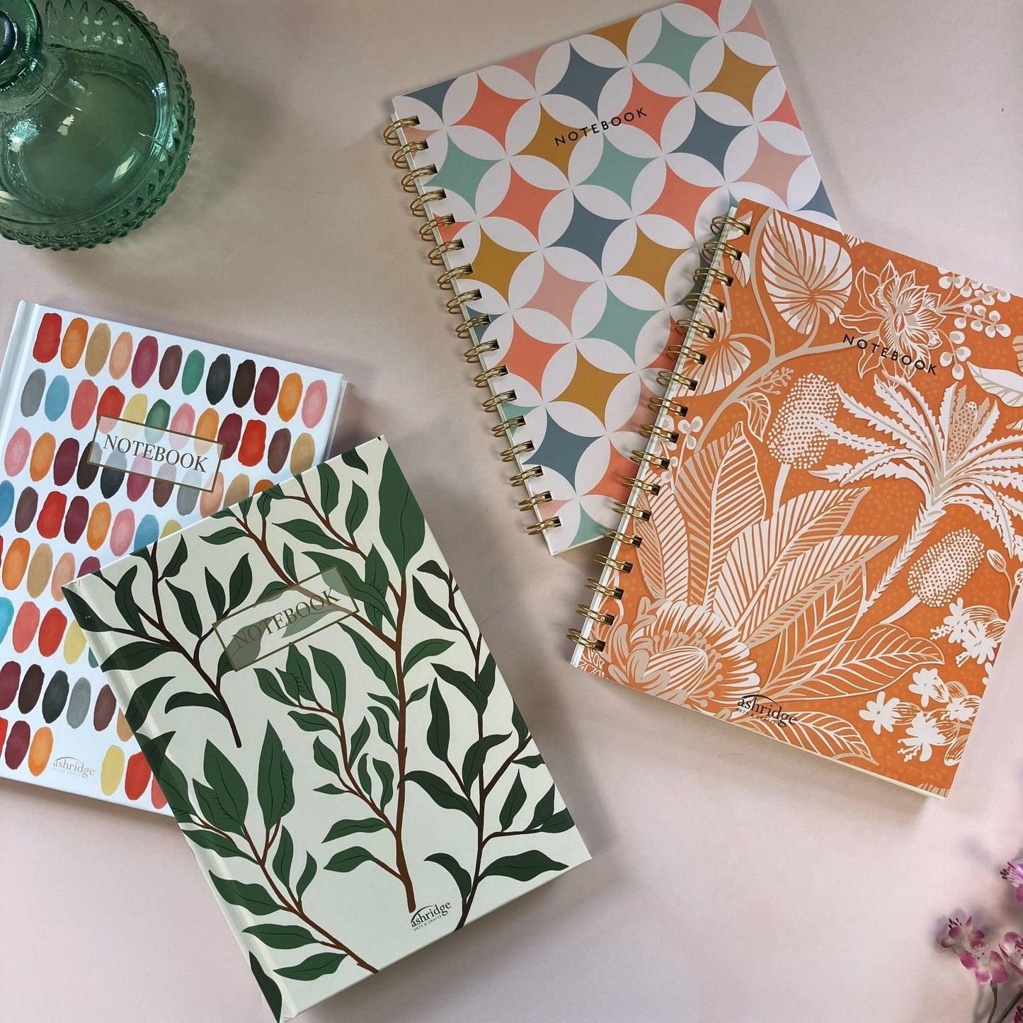 Watercolour Design Hardback Notebook - The Willoughby Book ClubNon Book Product