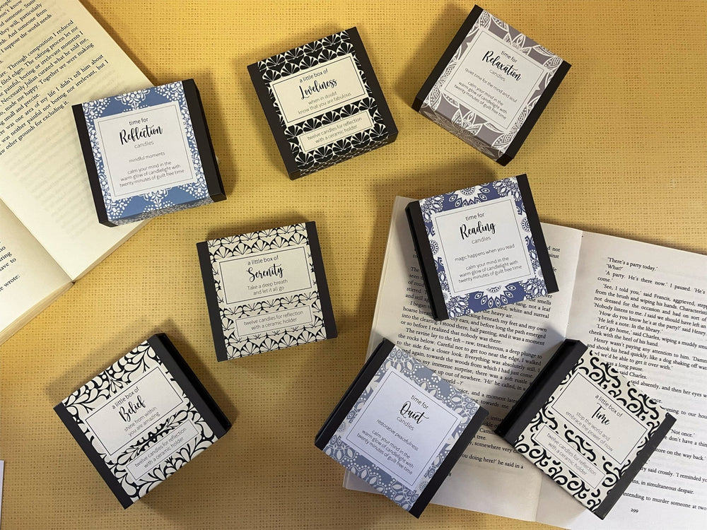 
                  
                    A little box of loveliness - Candles - The Willoughby Book ClubCandles
                  
                