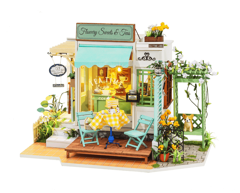 
                  
                    Flowery Sweets & Tea miniature model kit - The Willoughby Book Club
                  
                