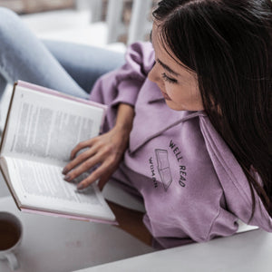 
                  
                    Well Read Woman Hoodie - The Willoughby Book ClubXSSoft Purple
                  
                