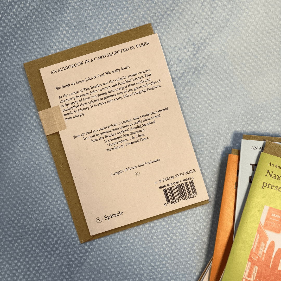 An Audiobook in a Card - John & Paul by Ian Leslie - The Willoughby Book ClubAudiobook