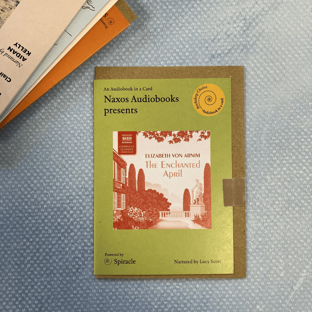 An Audiobook in a Card - The Enchanted April by Elizabeth Von Arnim - The Willoughby Book ClubAudiobook
