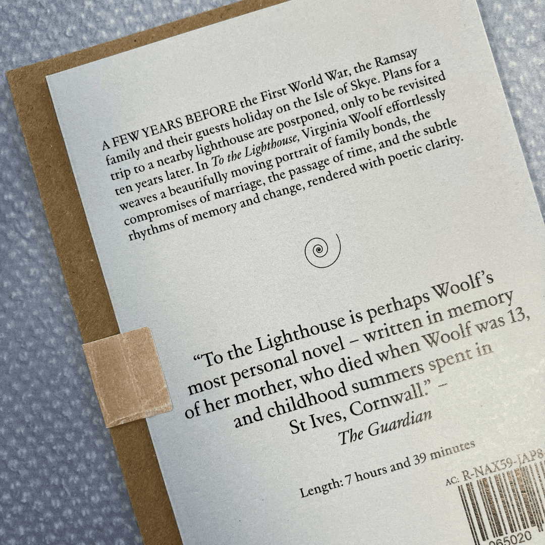 An Audiobook in a Card - To the Lighthouse by Virginia Woolf - The Willoughby Book ClubAudiobook