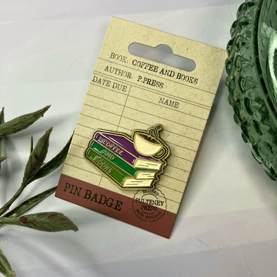 Coffee and Books Enamel Pin Badge - The Willoughby Book ClubNon Book Product
