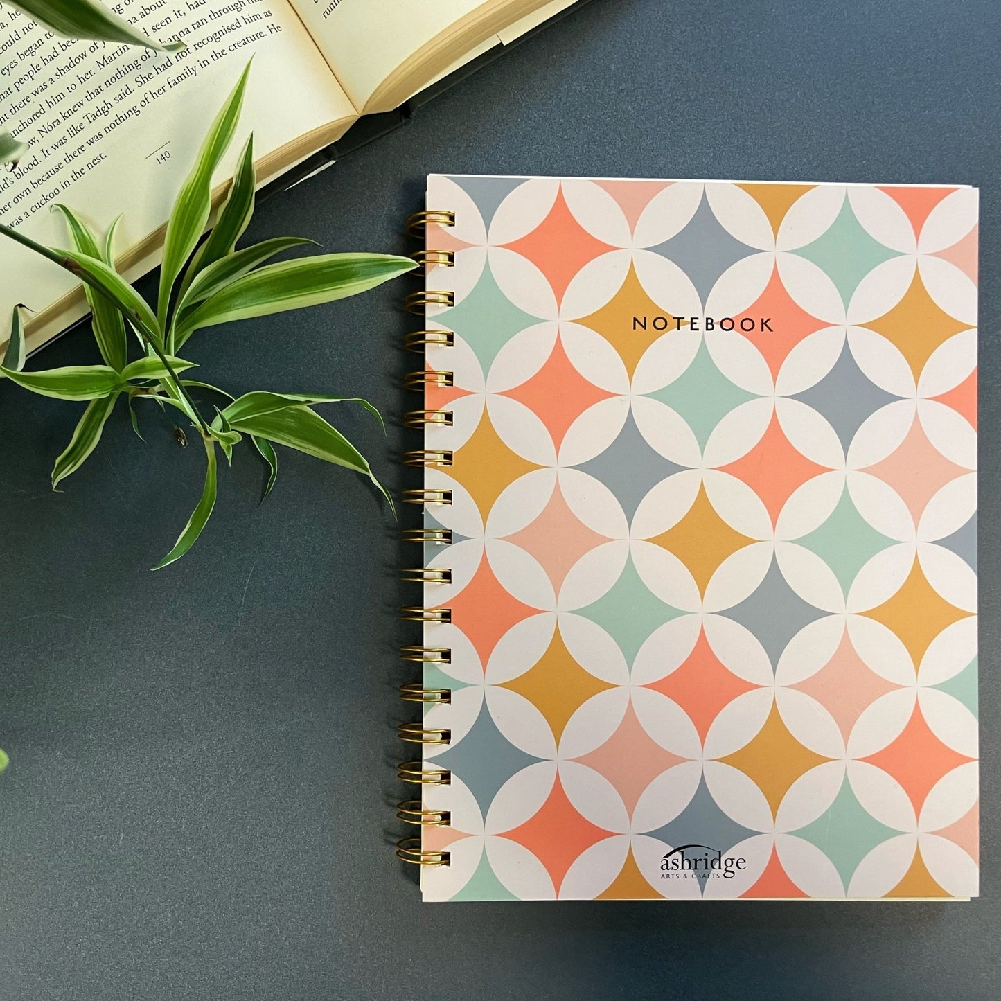 Geometric Spiral Notebook - The Willoughby Book ClubNon Book Product