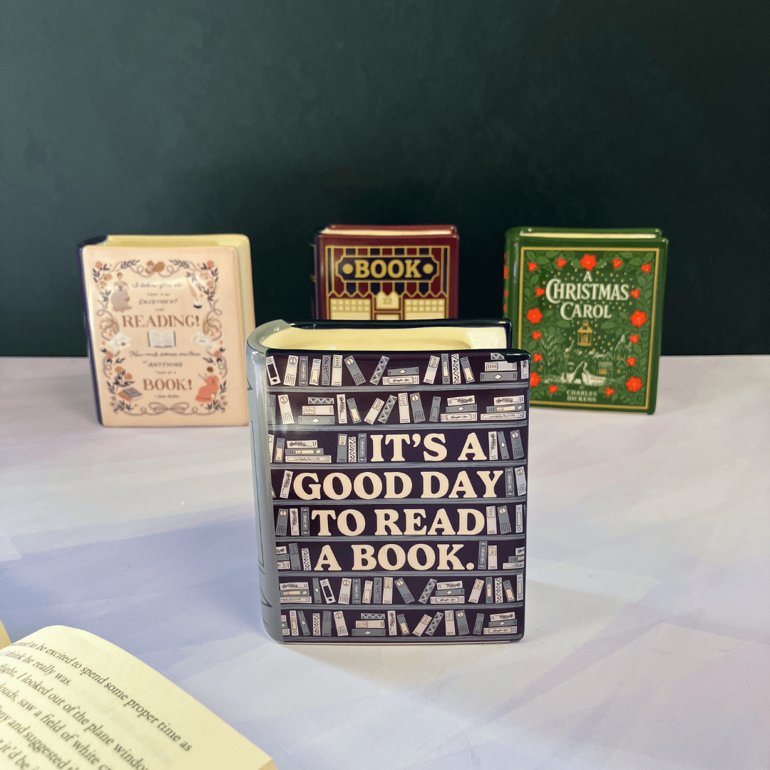 It's a good day to read a book - Book Shaped Ceramic Candle - The Willoughby Book ClubNon Book Product