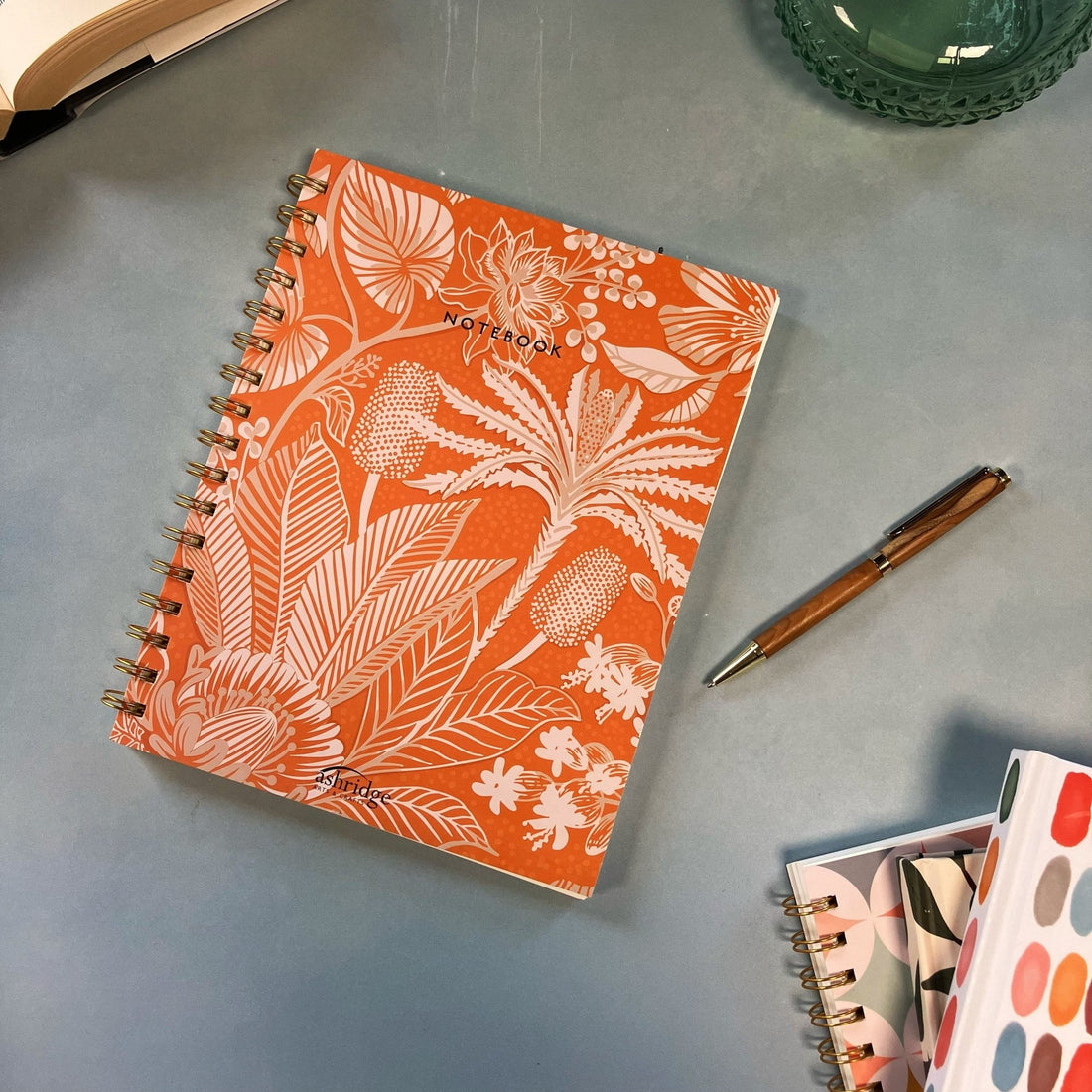 Orange Botanical Spiral Notebook - The Willoughby Book ClubNon Book Product