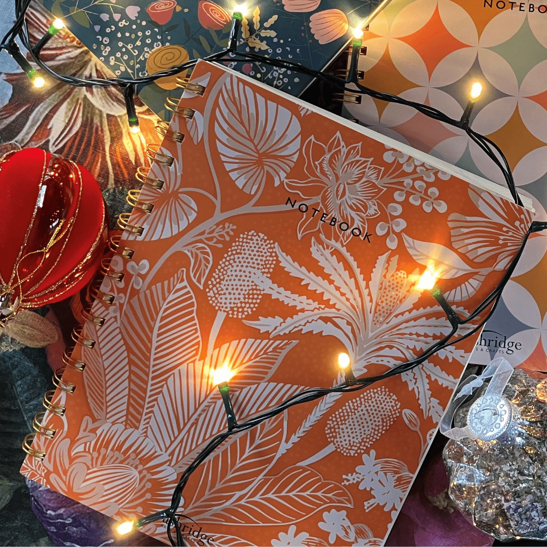 Orange Botanical Spiral Notebook - The Willoughby Book ClubNon Book Product