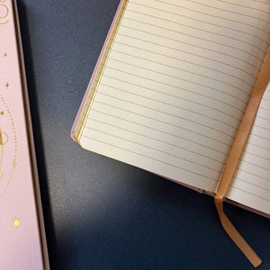 
                  
                    Pink Sun and Moon Notebook - The Willoughby Book Clubnotebook
                  
                