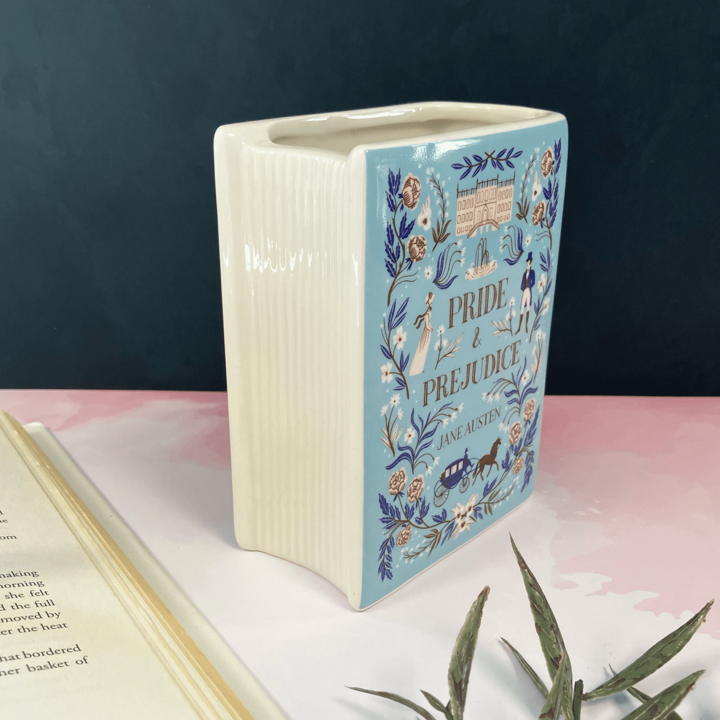 Pride & Prejudice Ceramic Book Vase - The Willoughby Book ClubNon Book Product