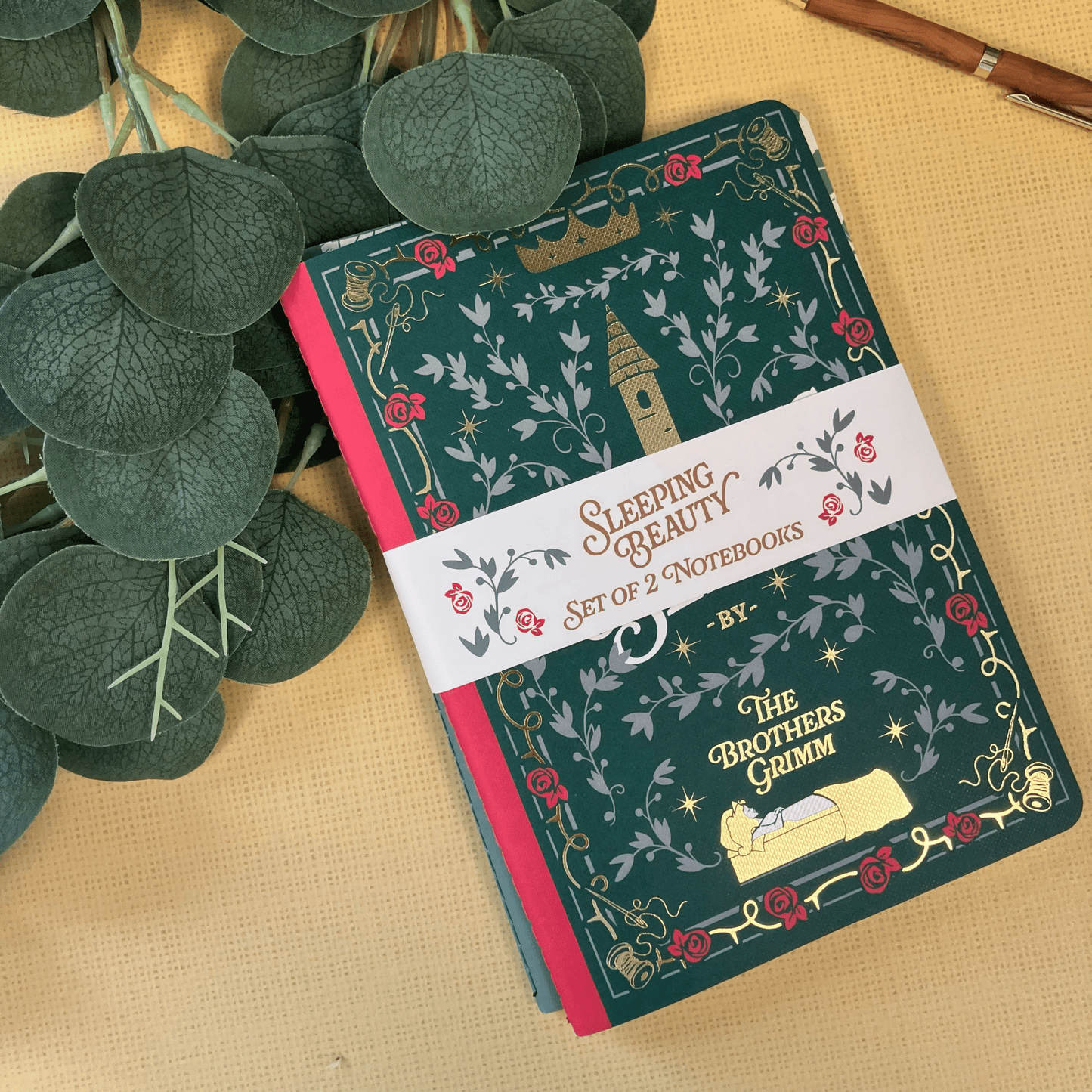 Sleeping Beauty Set of two Stitch Bound A5 Notebooks - The Willoughby Book ClubNon Book Product