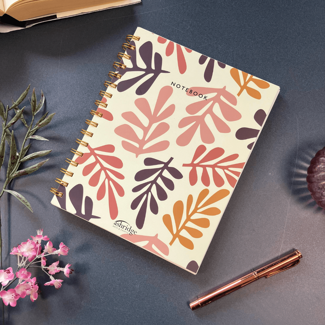 Spiralbound Notebook - The Willoughby Book ClubNon Book ProductRetro Leaf Notebook