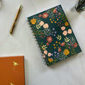 Teal Floral Spiralbound Notebook