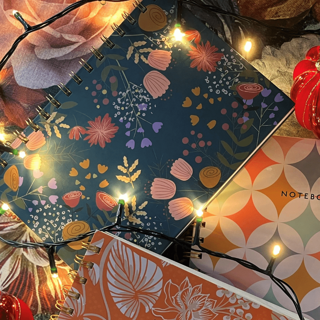 Teal Floral Spiralbound Notebook - The Willoughby Book ClubNon Book Product