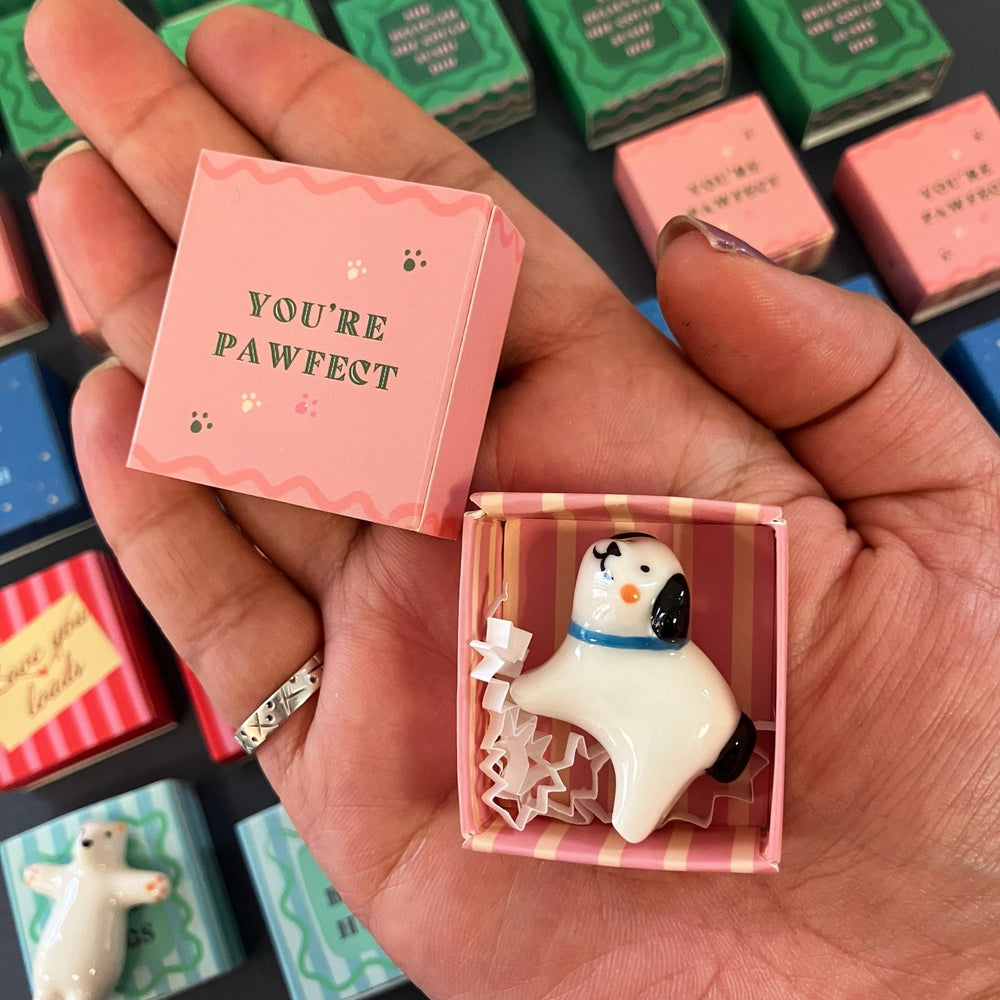 
                  
                    Tiny Matchbox Ceramic Charms - The Willoughby Book ClubMini Ceramic Cat
                  
                