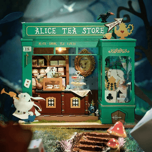 
                  
                    Alice's Tea Store miniature model kit - The Willoughby Book Club
                  
                