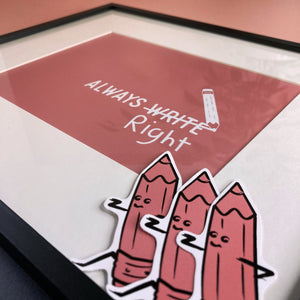 
                  
                    Always 'Right' - Pink Design Print - The Willoughby Book ClubA5
                  
                