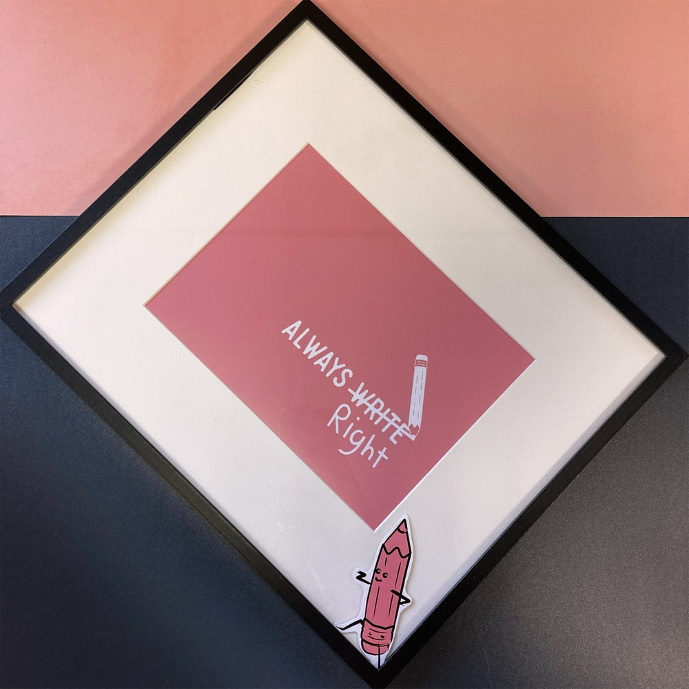 
                  
                    Always 'Right' - Pink Design Print - The Willoughby Book ClubA5
                  
                