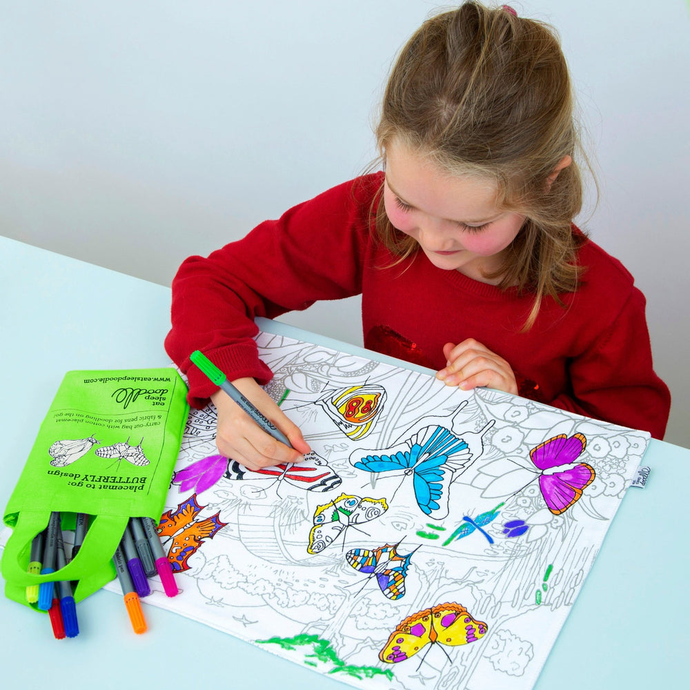 Butterfly Colouring Mat - The Willoughby Book Club