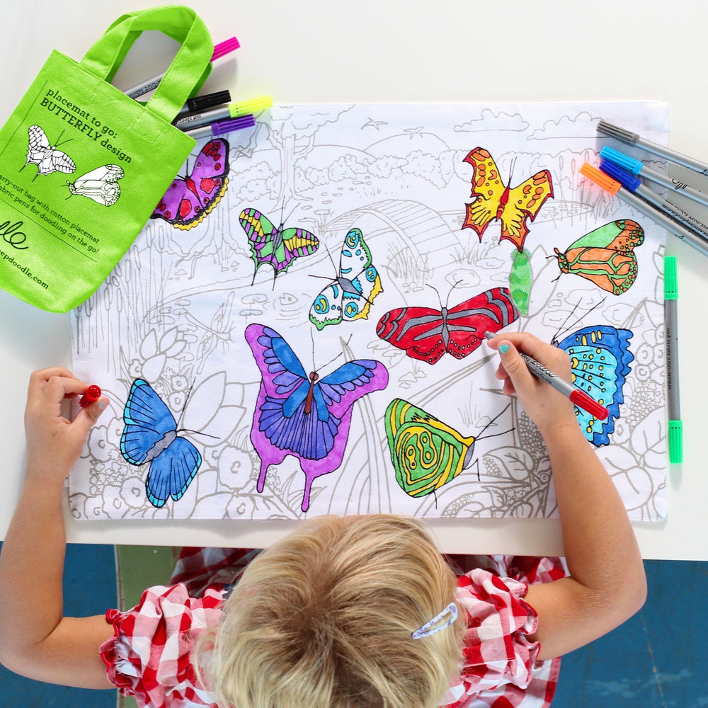 Butterfly Colouring Mat - The Willoughby Book Club