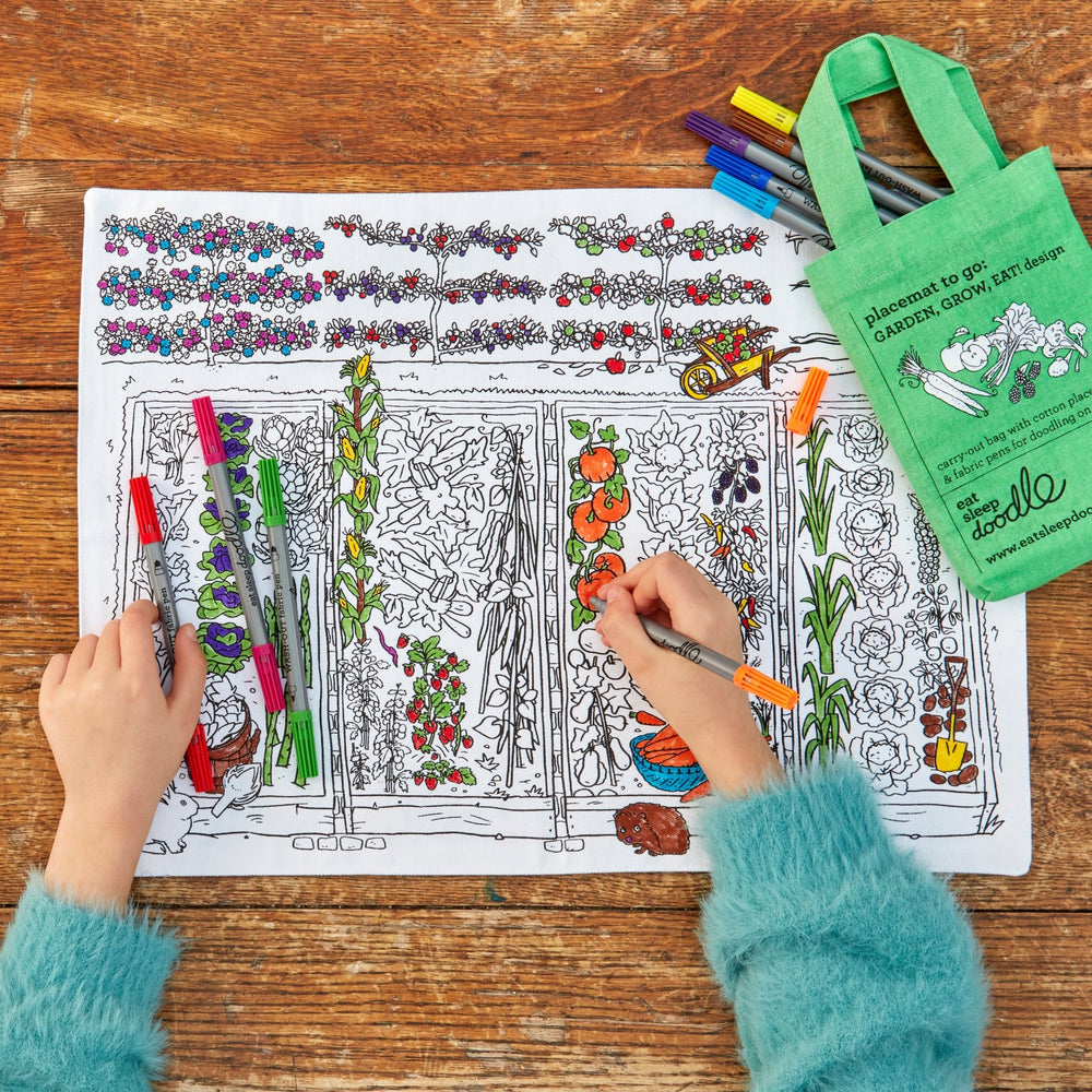 Garden, Grow & Eat Colouring Mat - The Willoughby Book Club