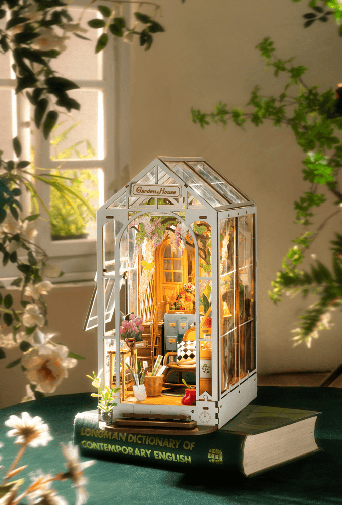 
                  
                    Garden House Book Nook miniature model kit - The Willoughby Book Club
                  
                
