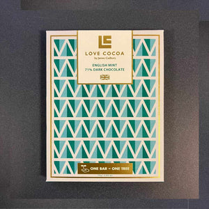 
                  
                    Love Cocoa Chocolate - The Willoughby Book ClubEnglish Mint - 71% Dark Chocolate (Vegan) - 75g
                  
                