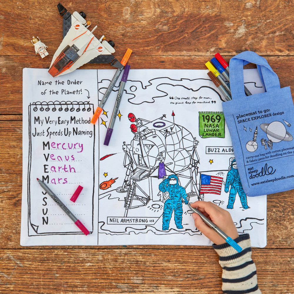 Space Explorer Colouring Mat - The Willoughby Book Club