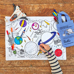 Space Explorer Colouring Mat - The Willoughby Book Club