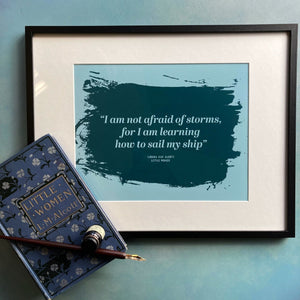 
                  
                    Storms Little Women Quote - Print Designs - The Willoughby Book ClubA5
                  
                