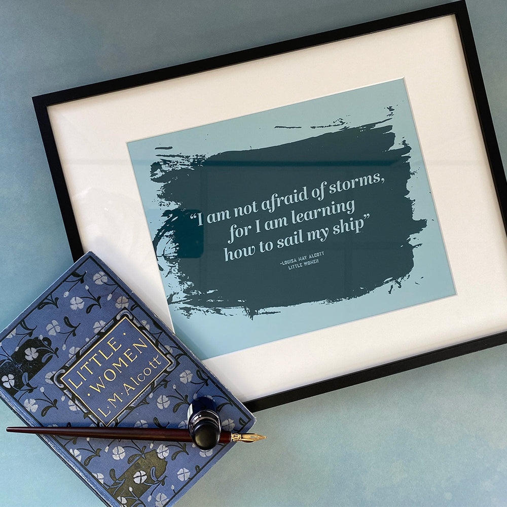 Storms Little Women Quote - Print Designs - The Willoughby Book ClubA5