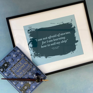 
                  
                    Storms Little Women Quote - Print Designs - The Willoughby Book ClubA5
                  
                