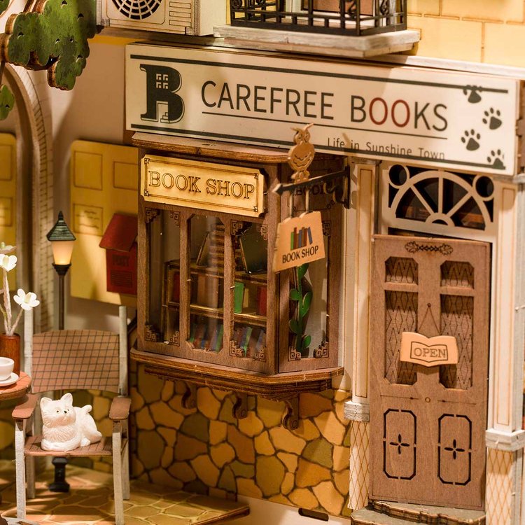 
                  
                    Sunshine Town Book Nook Miniature House model kit - The Willoughby Book Club
                  
                