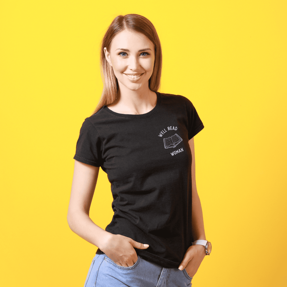 Well Read Woman T-Shirt - The Willoughby Book ClubXSWhite