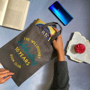 
                  
                    Willoughby 10th Anniversary Tote Book Bag - The Willoughby Book Club
                  
                
